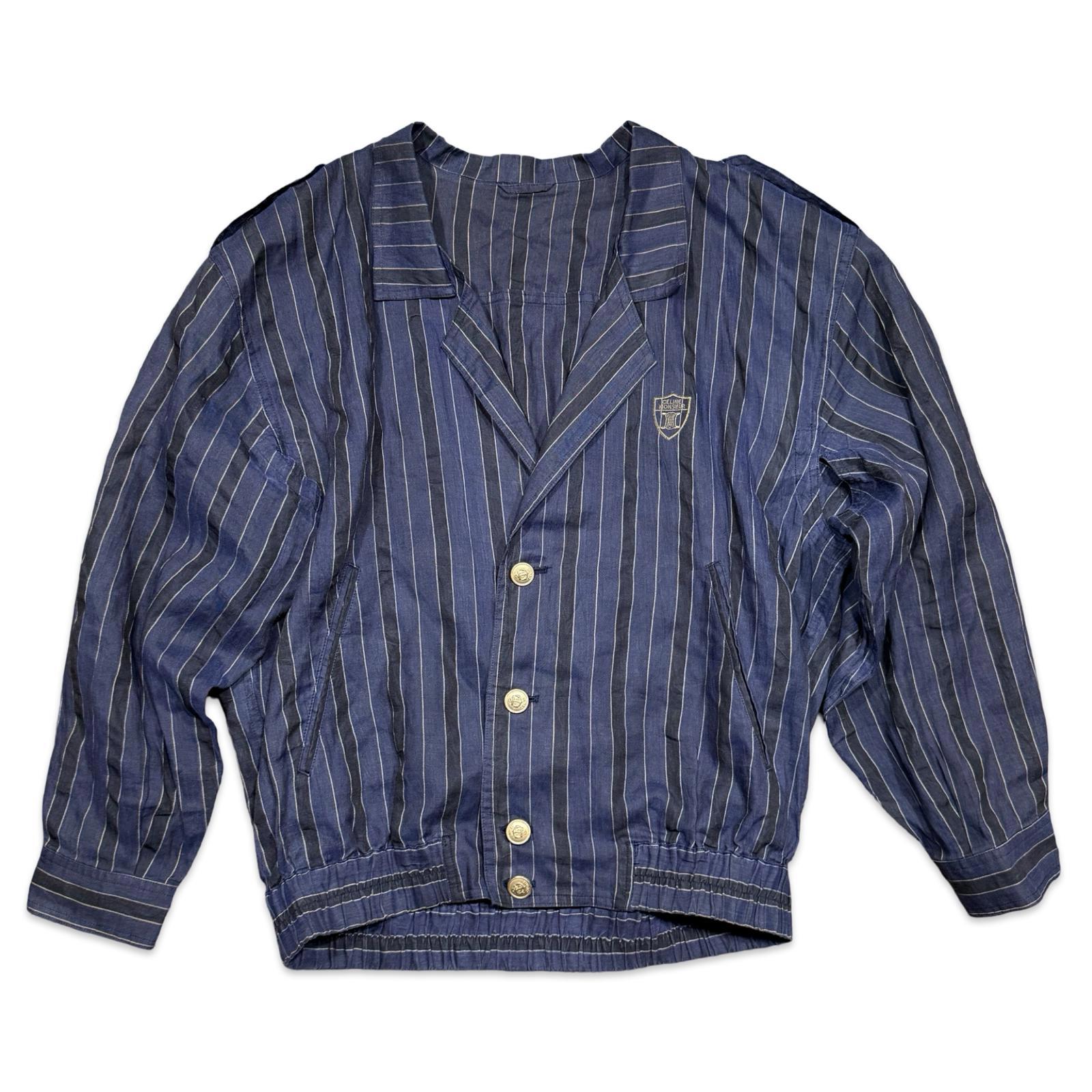 Vintage Celine Striped Lightweight Overcoat Blazer